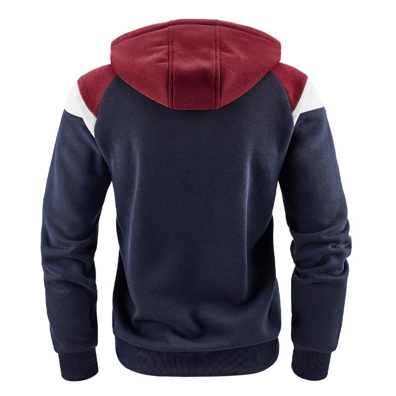 Mens Colorblock Casual Sports Hoodie 23371152X