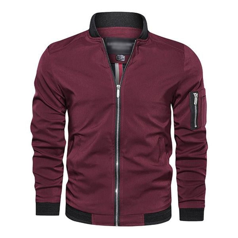 Mens Thin Baseball Collar Casual Jacket 72082655M