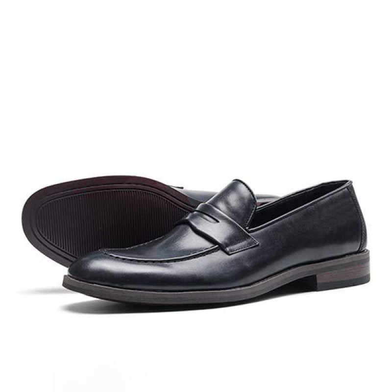 MENS SLIP-ON P LEATHER LOAFERS 66974148