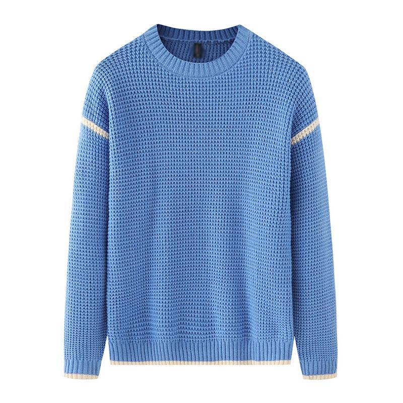 Mens Casual Slim Round Neck Knitted Pullover Sweater 06064994M