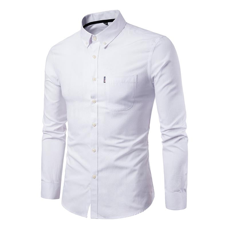 Mens Solid Color Lapel Shirt 44750186X