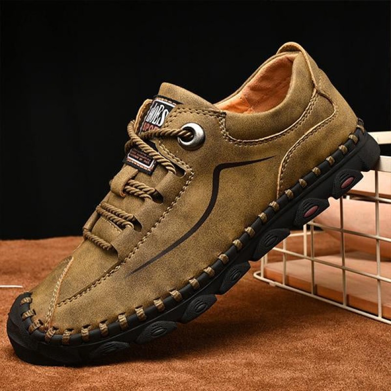 MENS CASUAL LACE UP HANDMADE SHOES 26804208M