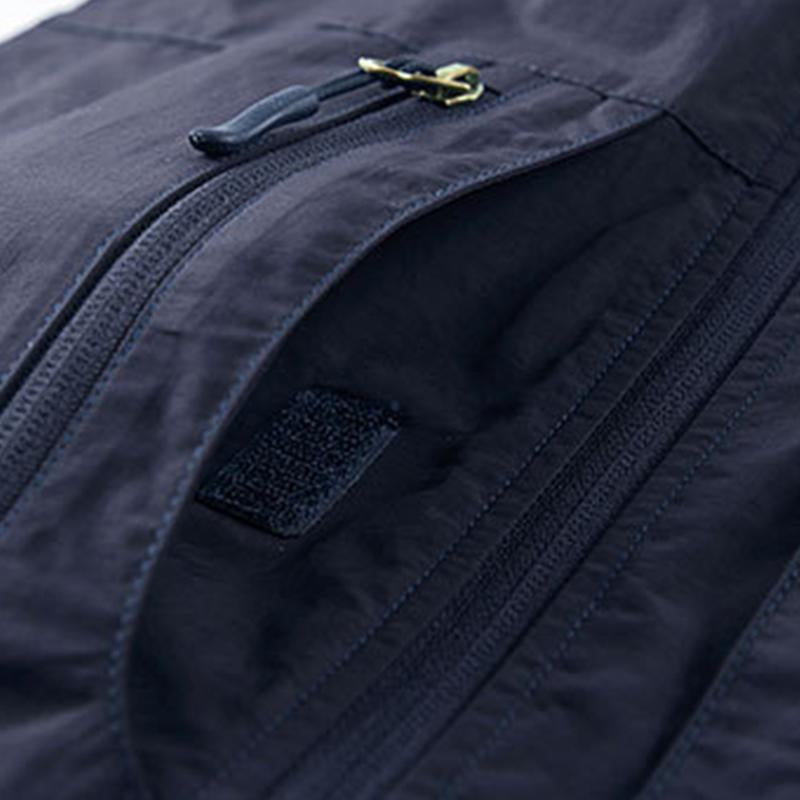 Mens Casual Stand-Up Collar Quick-Drying Multi-Pocket Outdoor Fishing Vest 76652771M