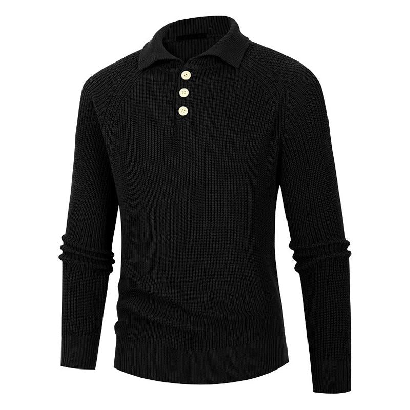 Mens Casual Solid Color Long-Sleeved Knitwear 27936612Y