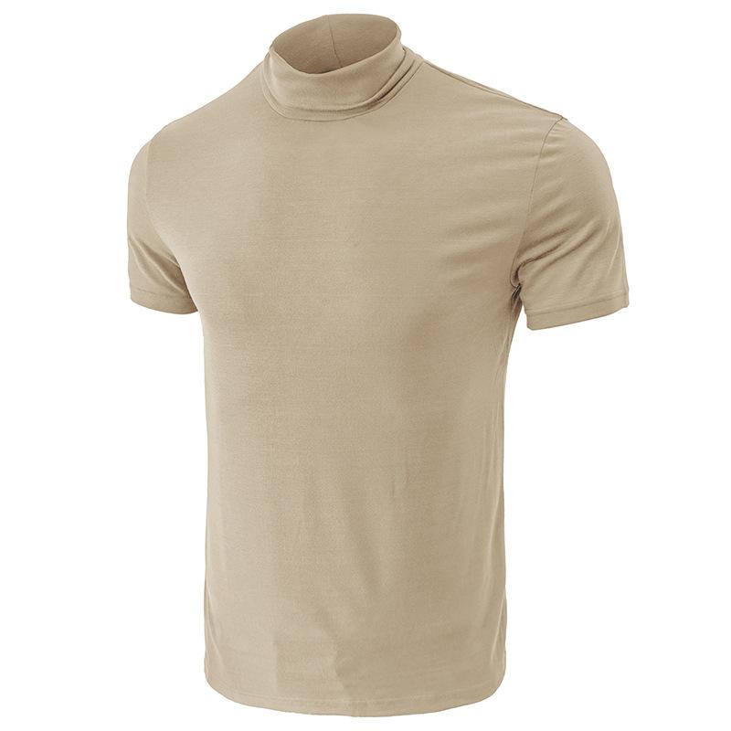 Mens Solid Color High Collar T-shirt 53081692X