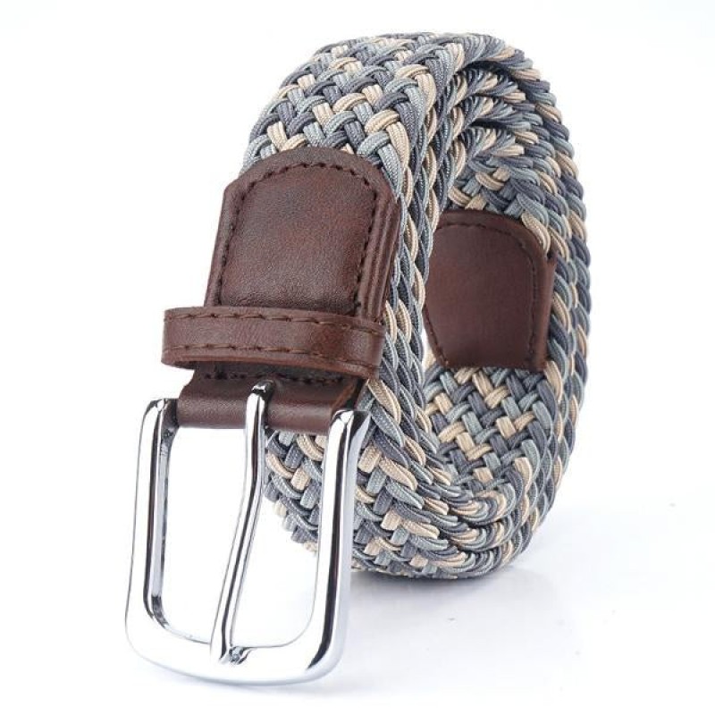 Mens 3.4CM Woven Elastic ELASTIC Belt