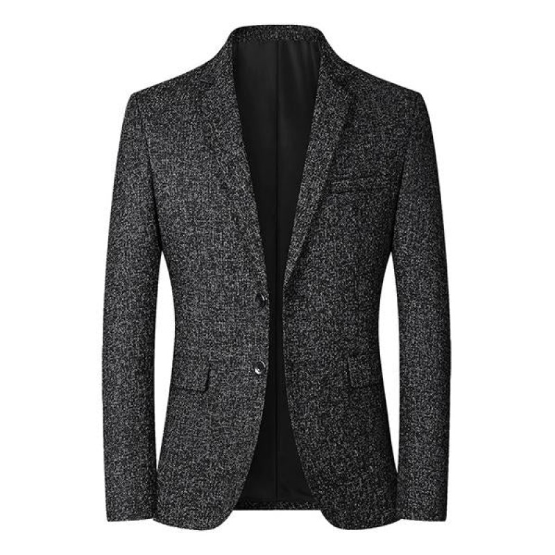 Mens Lapel Solid Color Casual Blazer 99077170M