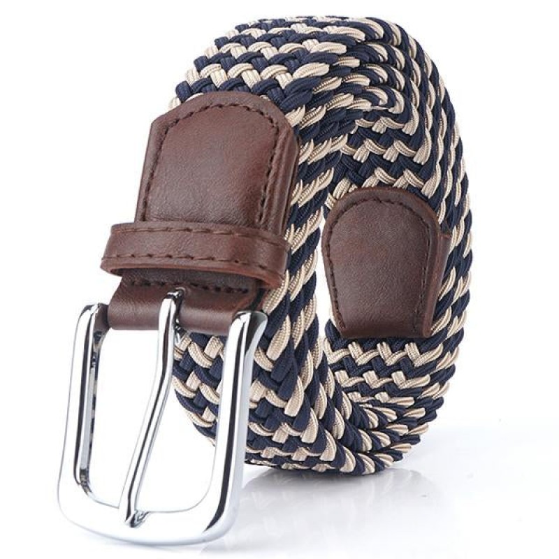 Mens 3.4CM Woven Elastic ELASTIC Belt