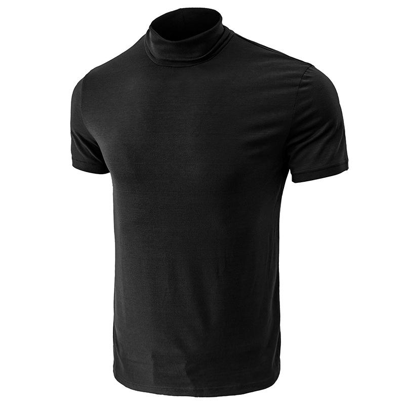 Mens Solid Color High Collar T-shirt 53081692X