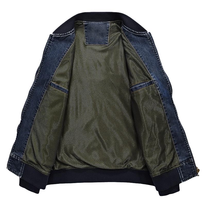 Mens Casual Slim Denim Baseball Jacket 29307324M