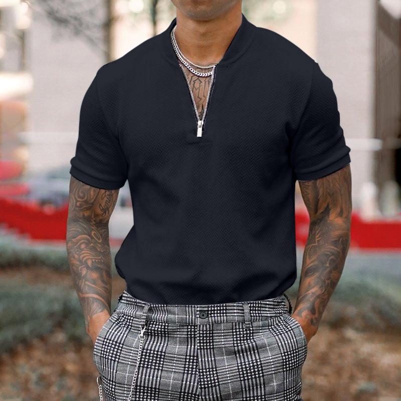 Mens Summer Lapel Short Sleeve T-Shirt 84520946M