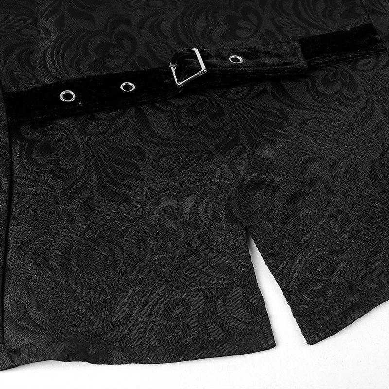 Mens Solid Color Jacquard Lapel Vest 81101790X