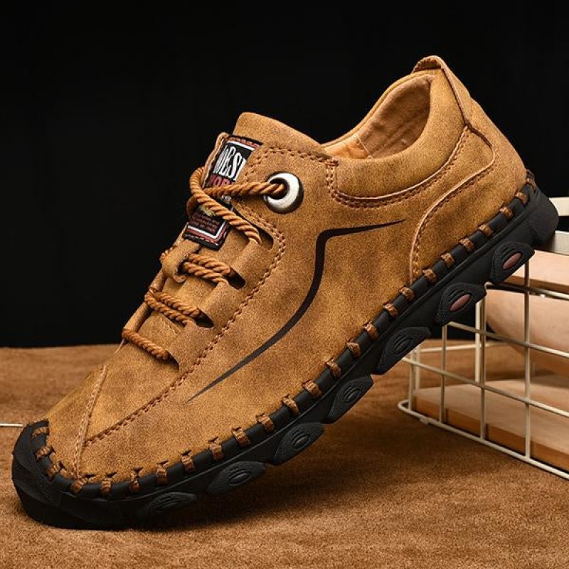 MENS CASUAL LACE UP HANDMADE SHOES 26804208M