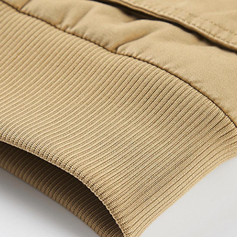 Mens Casual Cotton Fleece Washed Cargo Coat 12217264M