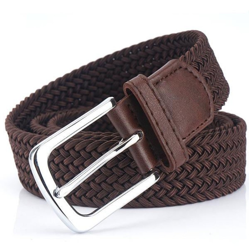 Mens 3.4CM Woven Elastic ELASTIC Belt