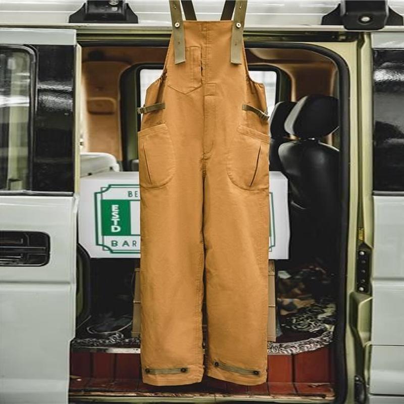 Mens Vintage Loose Cargo Overalls 87669760Y