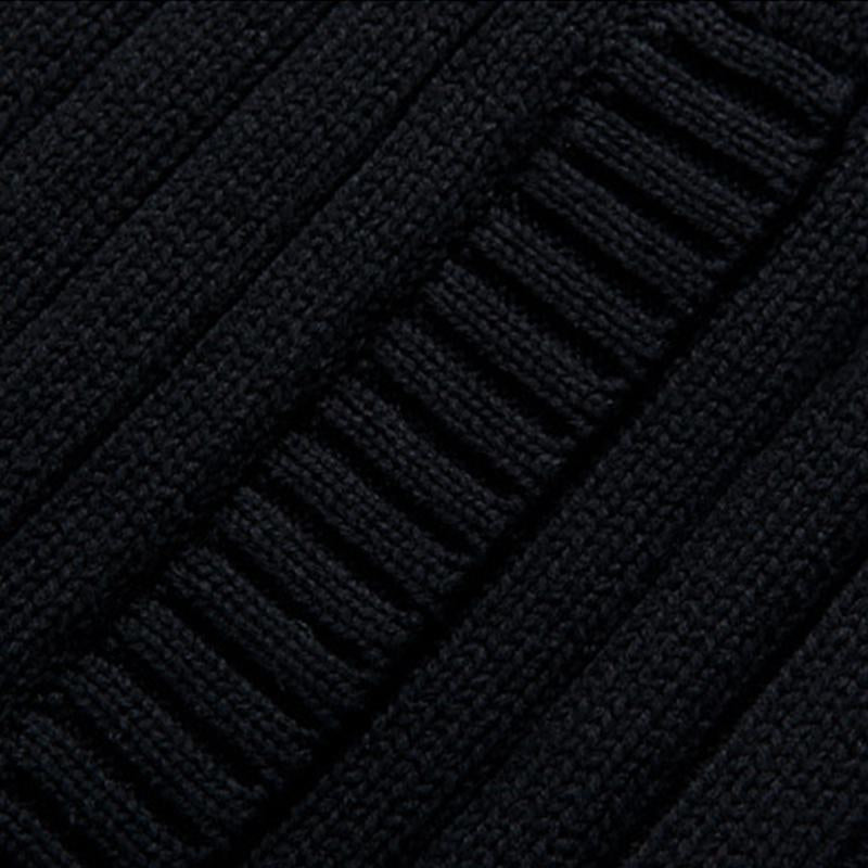 Mens Casual Stand Collar ZIpper Cotton Knit Jacket 46389690M