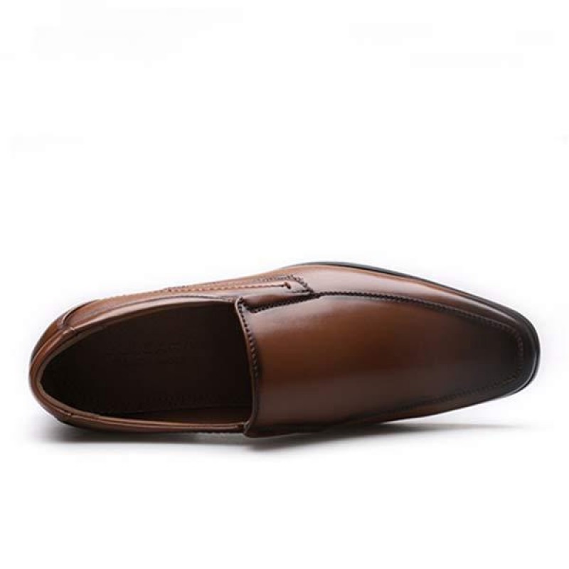MENS SLIP ON SMALL SQUARE LEATHER SHOES 17995831