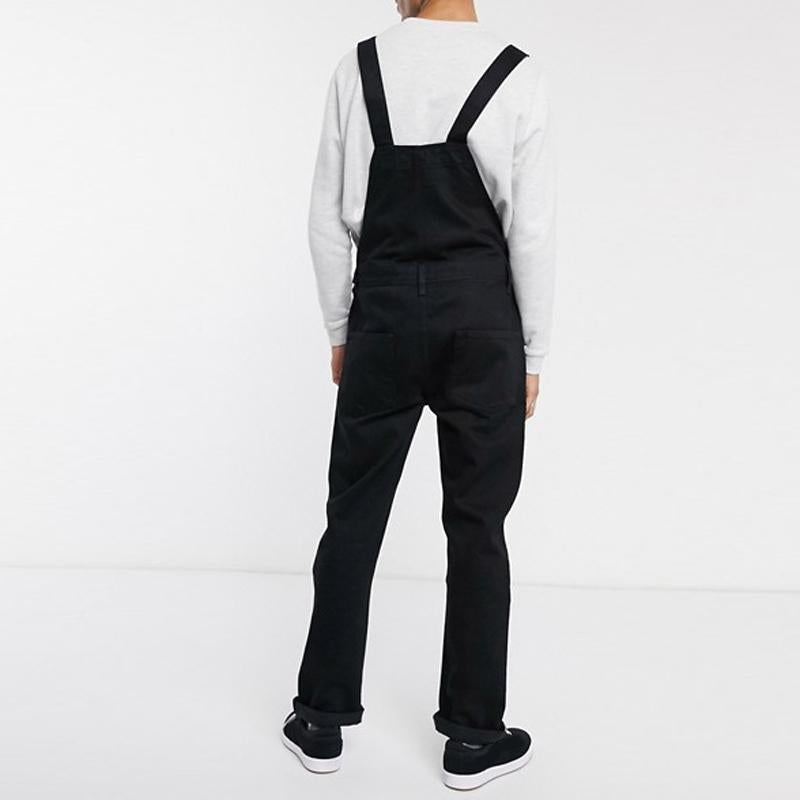 Mens Vintage Multi-Pocket Denim Overalls 88942737Y