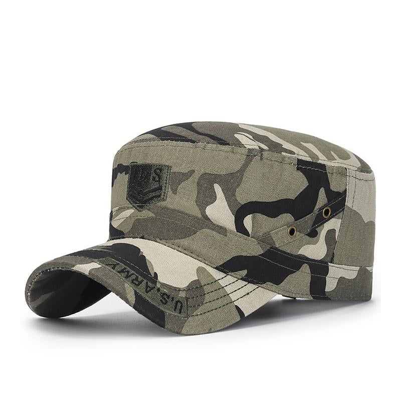 Mens Outdoor Embroidered Flat Cap 36478856X