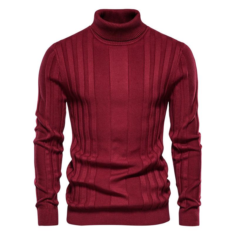Mens Casual Solid Color Long Sleeve Sweater 02105395Y