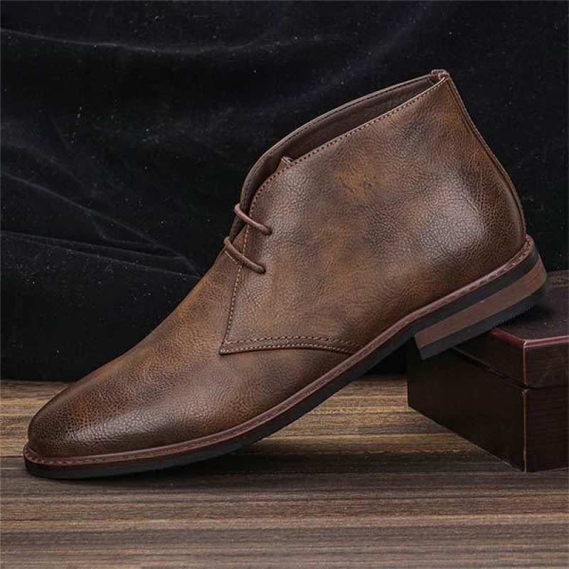 MENS VINTAGE LEATHER ANKLE BOOTS 56567118