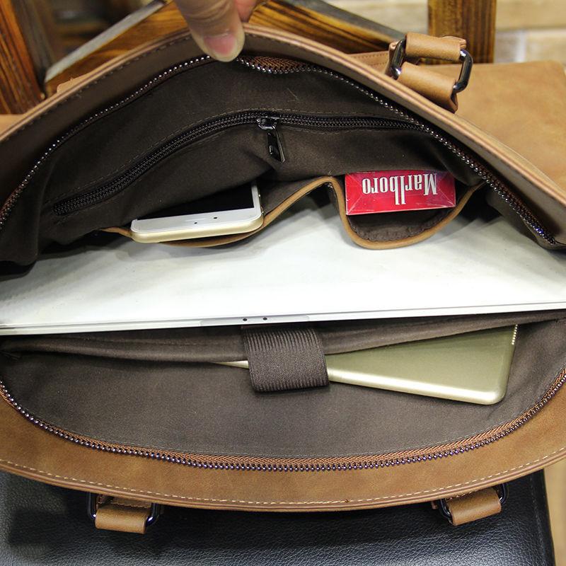 Mens Solid Color Briefcase 26280555Y