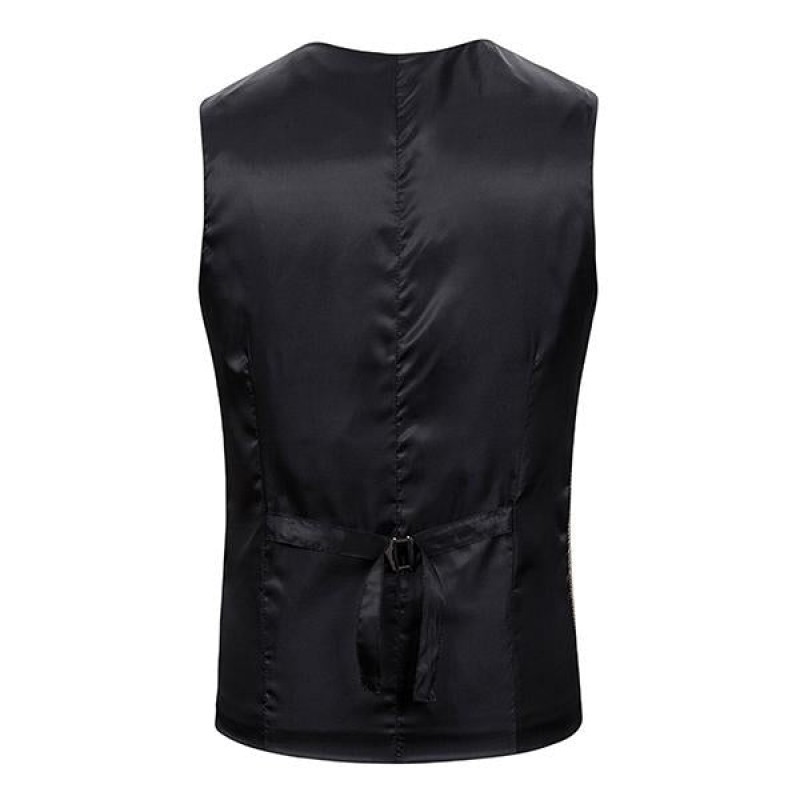 Mens Herringbone Single Breasted Vest 21473001M