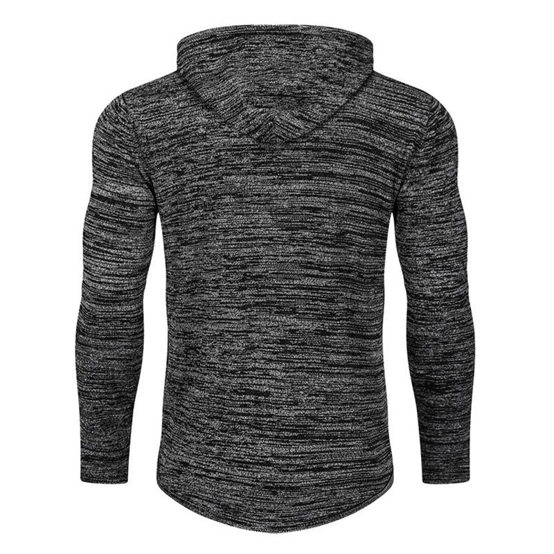 Mens Hooded Knit Pullover Sweater 18070031X