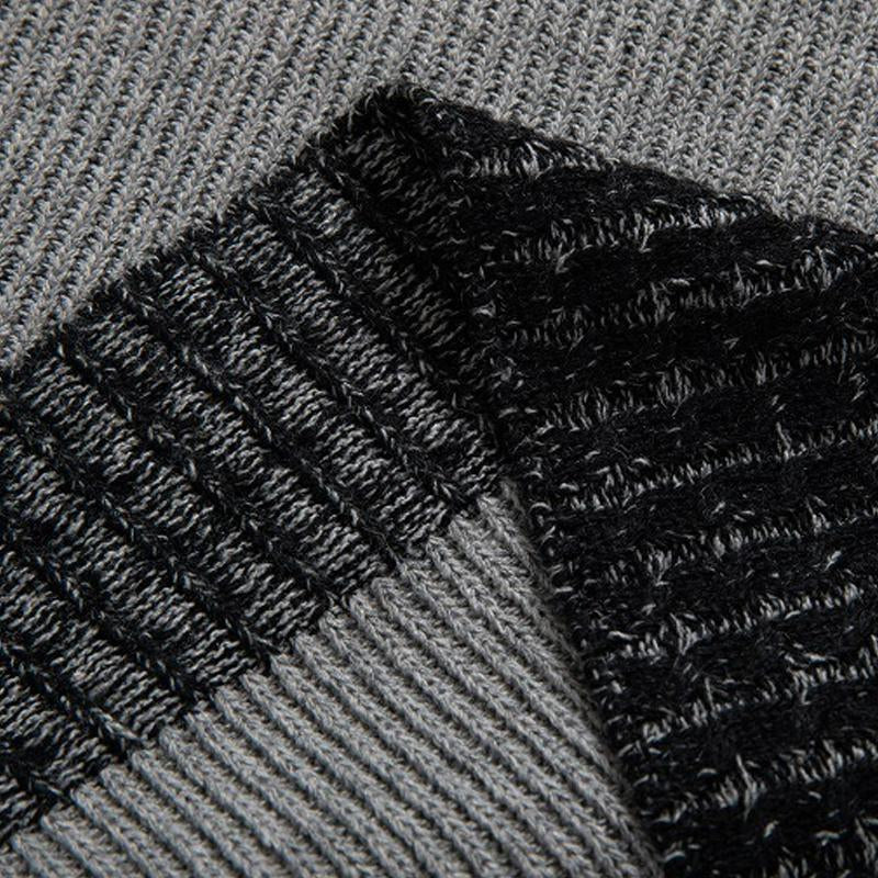 Mens Slim Knit Pullover Neck Sweater 30022659X