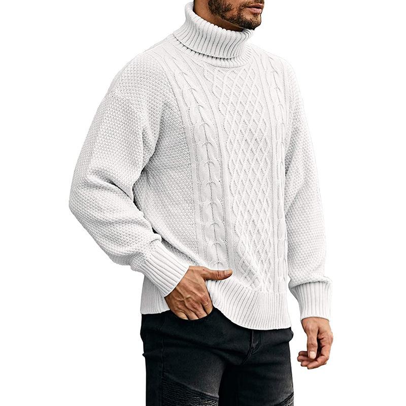 Mens Turtleneck Long Sleeve Pullover Knit Sweater 04672420M