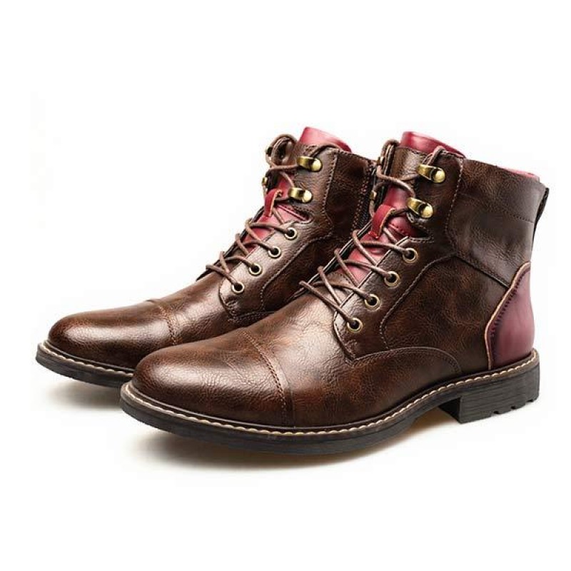 MENS PATCHWORK ANKLE BOOTS 27607163W