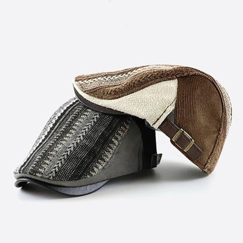 VINTAGE PANELLED LEATHER HAT 67535293X