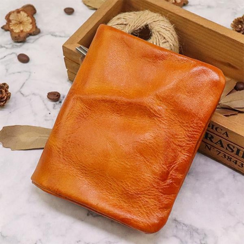 VINTAGE HANDMADE COWHIDE WALLET 88058245M