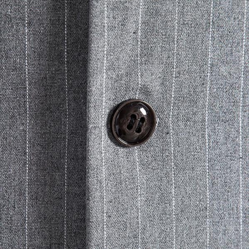 Mens Single-breasted Striped Suit Vest 57502558M