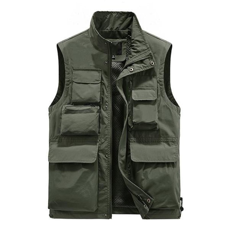 Mens Outdoor Multi-pocket Quick-drying Vest 65344280M