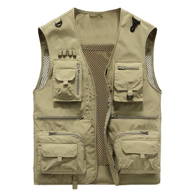 Mens Multi-pocket Outdoor Quick-drying Vest 96825875M