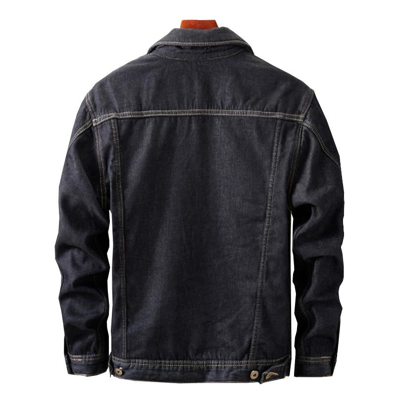 Mens Denim Loose Casual Lapel Jacket 61586200X