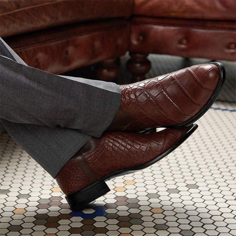 MENS VINTAGE CROCODILE WESTERN COWBOY BOOTS 33120809C