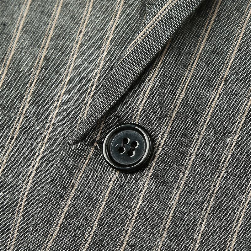 Mens Casual Striped Slim Fit One Button Blazer 18654063M