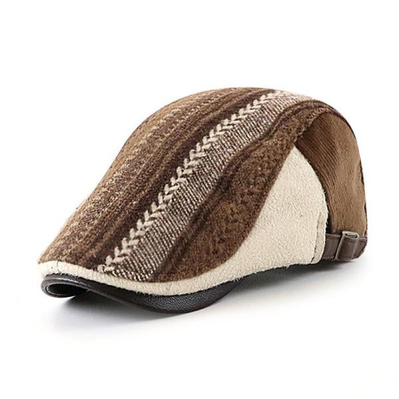 VINTAGE PANELLED LEATHER HAT 67535293X