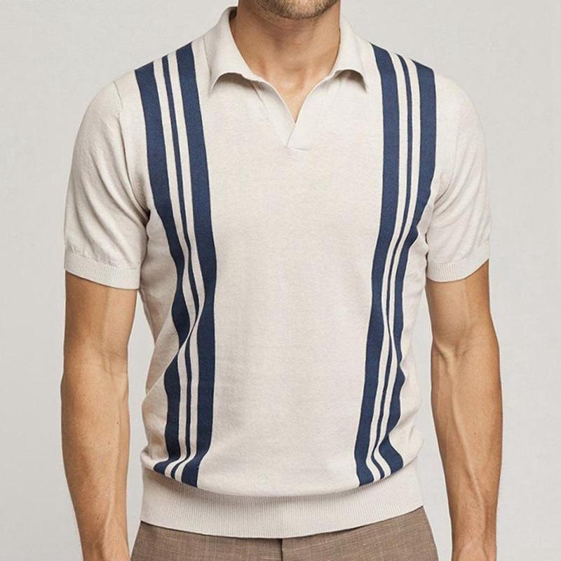 Mens Striped Short Sleeve Polo T-Shirt 94501247Y