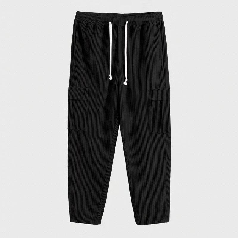 Mens Corduroy Sport Loose Straight Multi Pocket Pants 26046515M