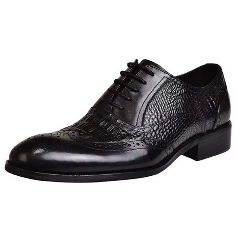 MENS BROGUE OXFORD CROCODILE LEATHER SHOES 83905243C