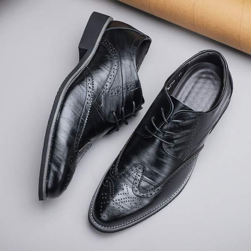 MENS BROGUE FORMAL LEATHER SHOES 03039665