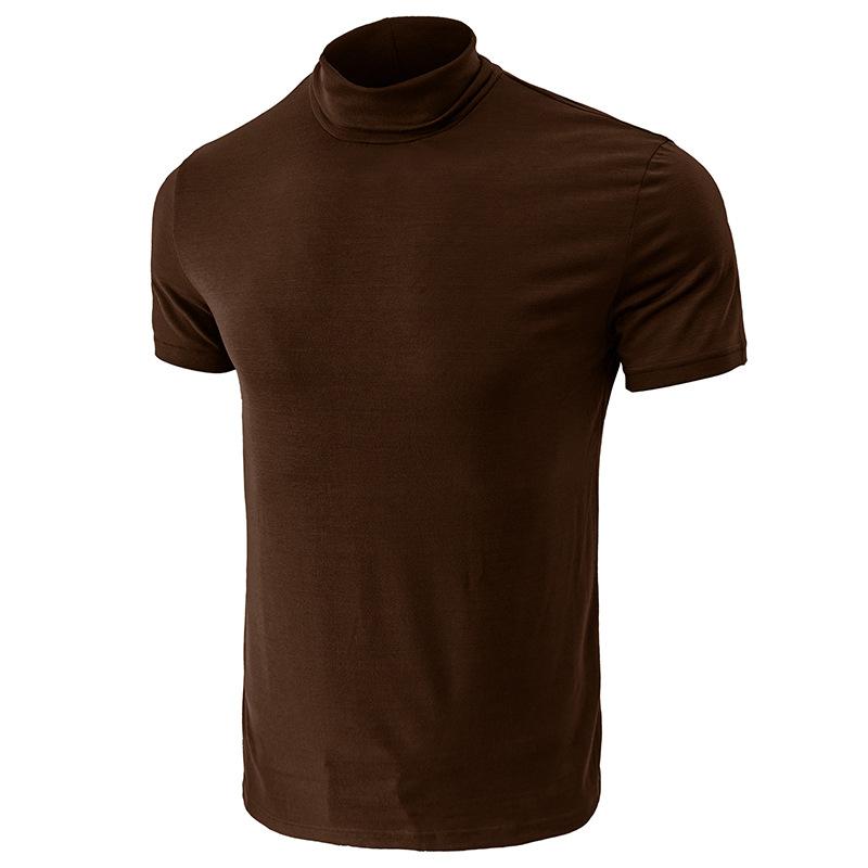 Mens Solid Color High Collar T-shirt 53081692X
