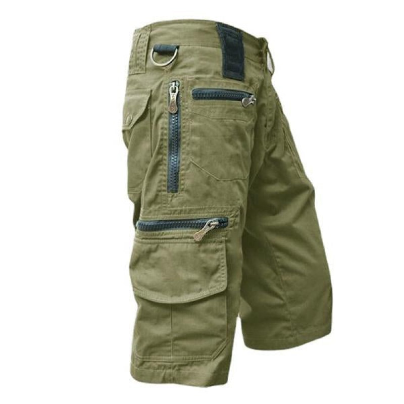 MENS COTTON LOOSE STRAIGHT CASUAL CARGO SHORTS 47096771M