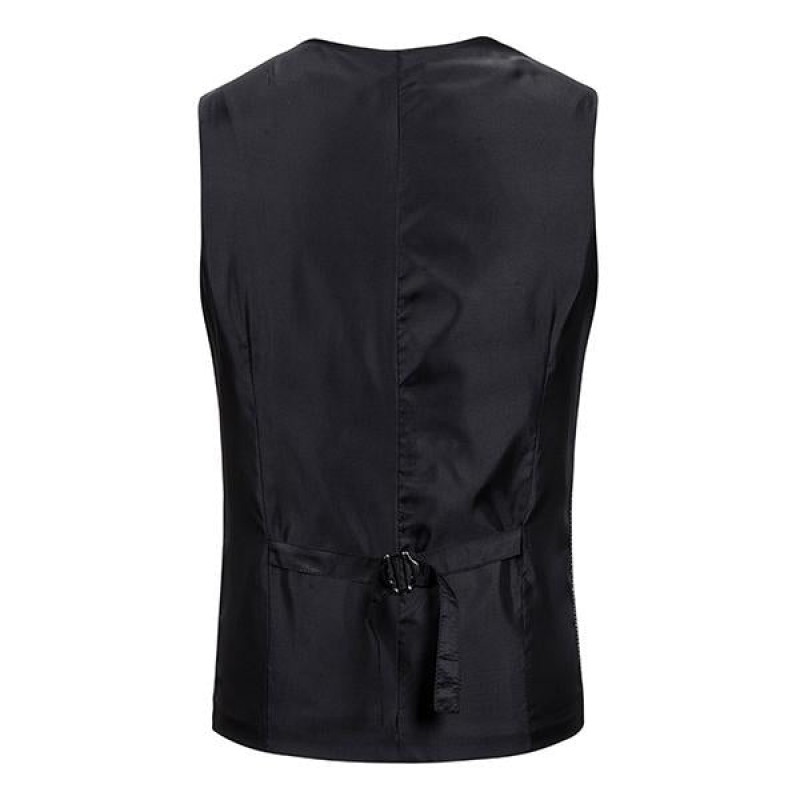 Mens Herringbone Single Breasted Vest 21473001M