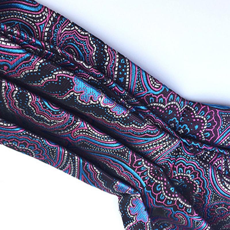 Mens Vintage Paisley Jacquard Suit Shirt Collar Scarf 56954792M