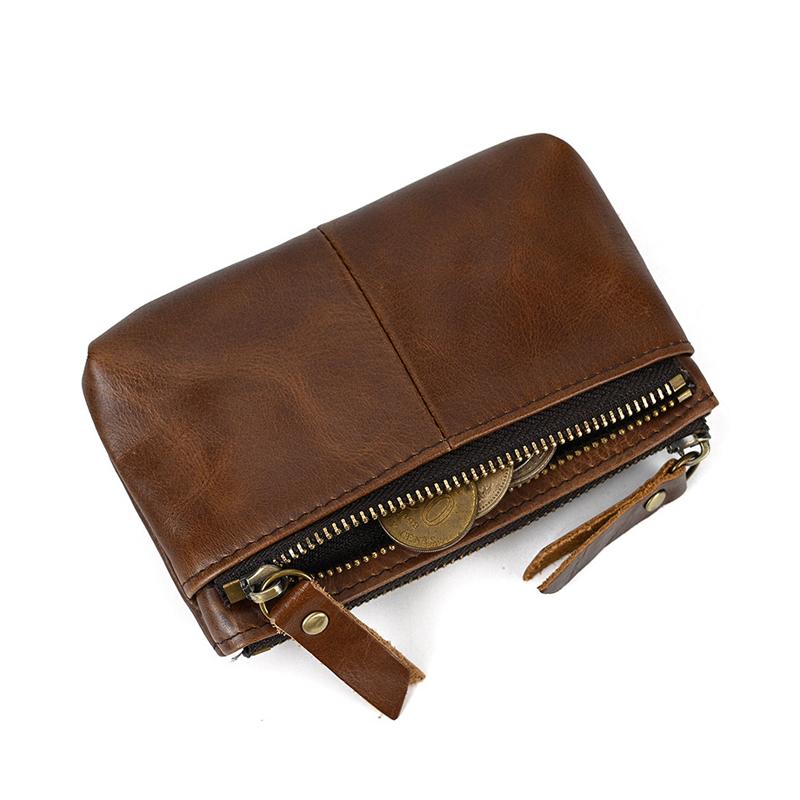 MenS Multi-Layer Zipper Cowhide Mini Case 08633412Y